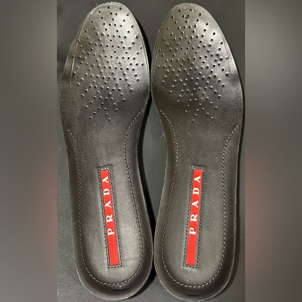 Prada Nylon Gray Glitter Effect Sneaker | 3E6321 | SIZE 39.5 US 9 - Picture 12 of 13